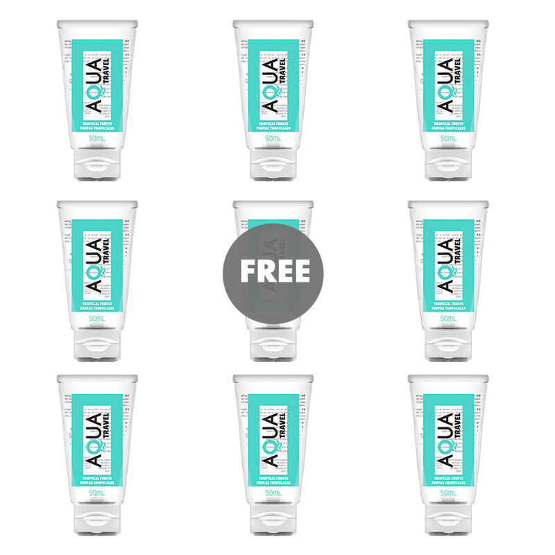 AQUA TRAVEL - SAVEUR FRUITS TROPICAUX LUBRIFIANT A BASE d'eau - 50 ML 8+1 OFFERT