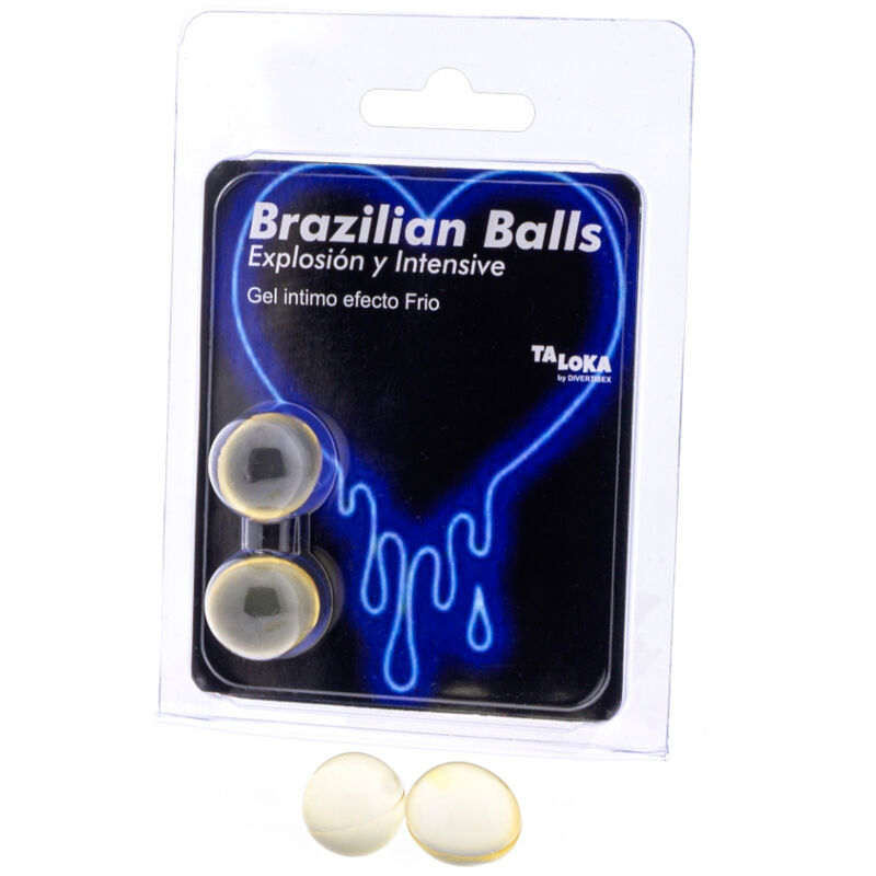TALOKA - 2 BALLES BRÉSILIENNES GEL EXCITANT EFFET FROID  VIBRATION