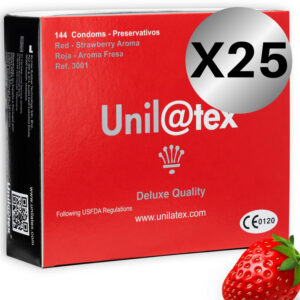 UNILATEX - CONSERVATEURS ROUGE / FRAISE PACK 25 X 144 UNITÉS