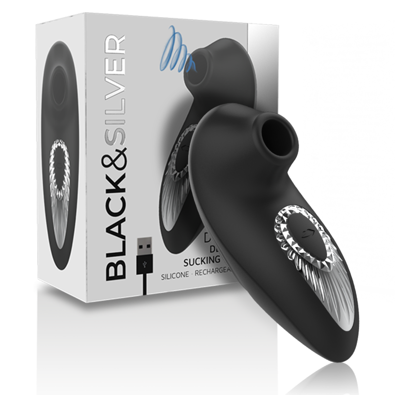 BLACKSILVER - DRAKE DELUXE SUCKING VIBE RECHARGEABLE SILICONE NOIR