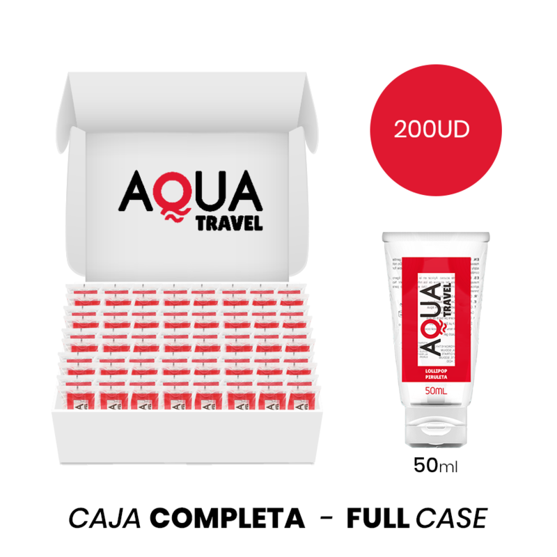 MOQ 200 - AQUA TRAVEL LUBRIFIANT À BASE d'eau SAVEUR LOLLIPOP - 50 ML