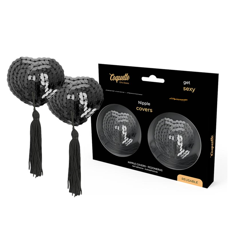 COQUETTE CHIC DESIRE - CACHE-TÉTONS  PAILLETTES NOIRES