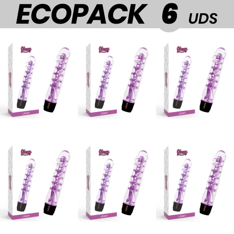 ECOPACK 6 UNITÉS - VIBRATEUR GLOSSY LENNY VIOLET