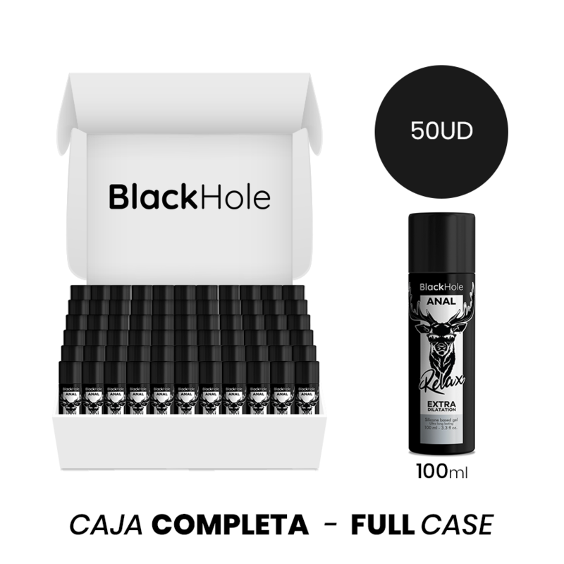 MOQ 50 - GEL BLACK HOLE À BASE DE SILICONE DILATATION ANALE 100 ML
