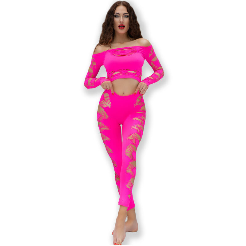 CHILIROSE - CR 4632 HAUT  PANTALON FUCHSIA S/L