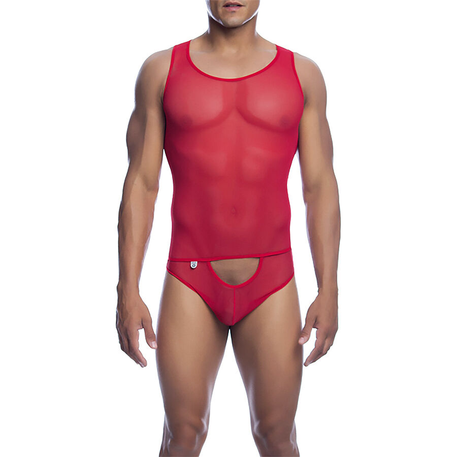 MOB - BODYSHEER TRANSPARTE ROJO TAILLE S/M