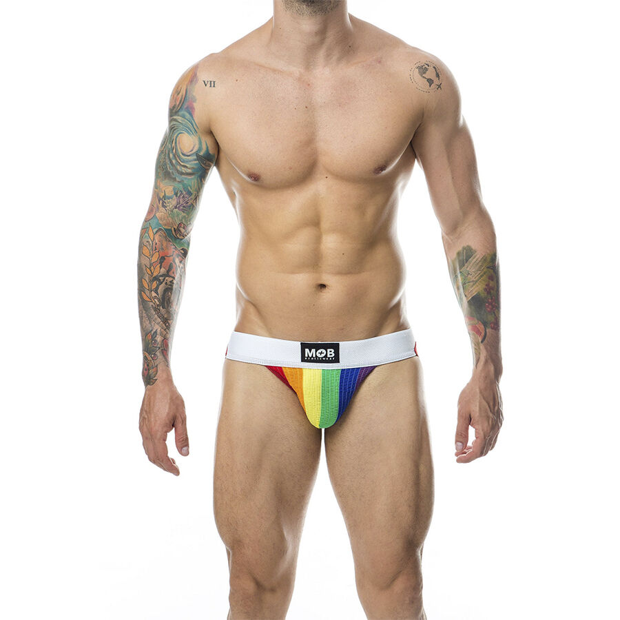 MOB - JOCK CLASICO STRIPE RAINBOW TAILLE S