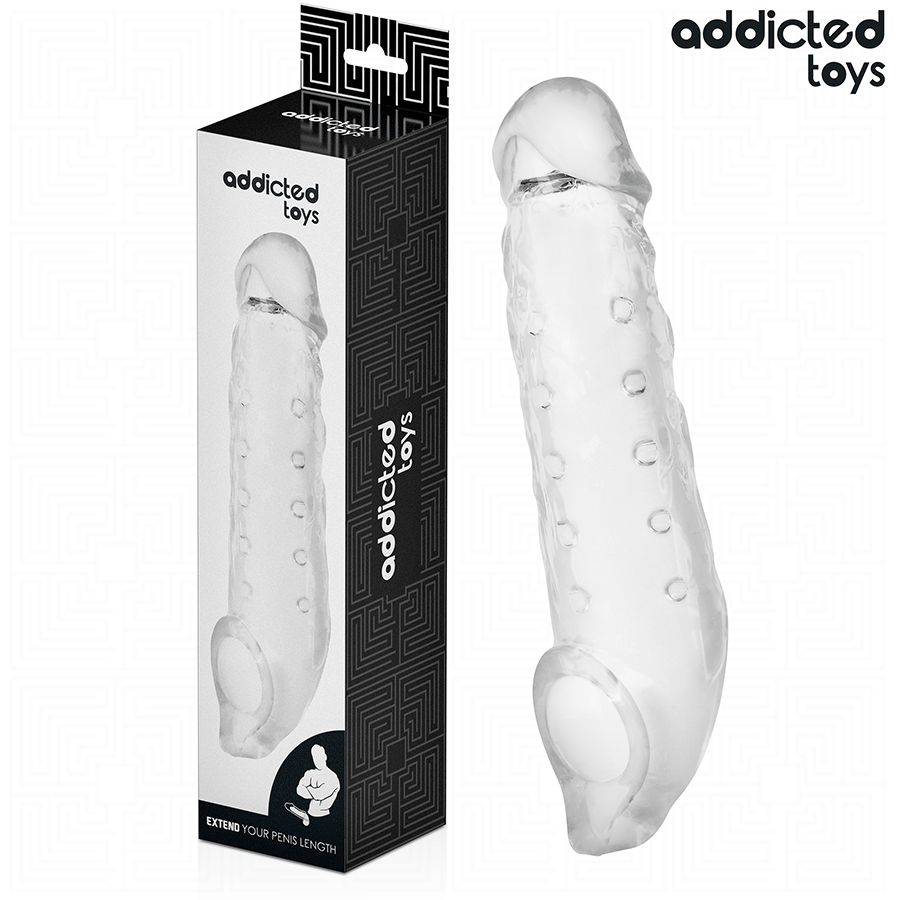 ADDICTED TOYS - EXTENSION DE PÉNIS TRANSPARENTE TAILLE S 23 CM