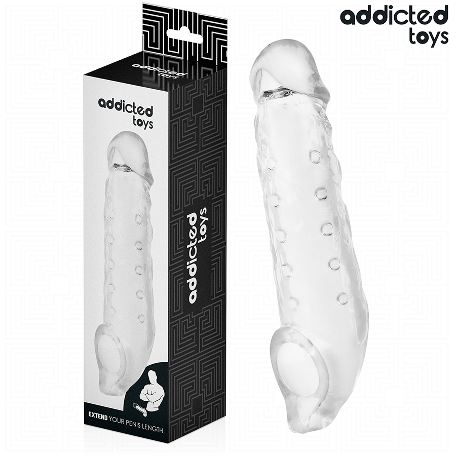 ADDICTED TOYS - GAINE PÉNIS TRANSPARENTE TAILLE M 27 CM