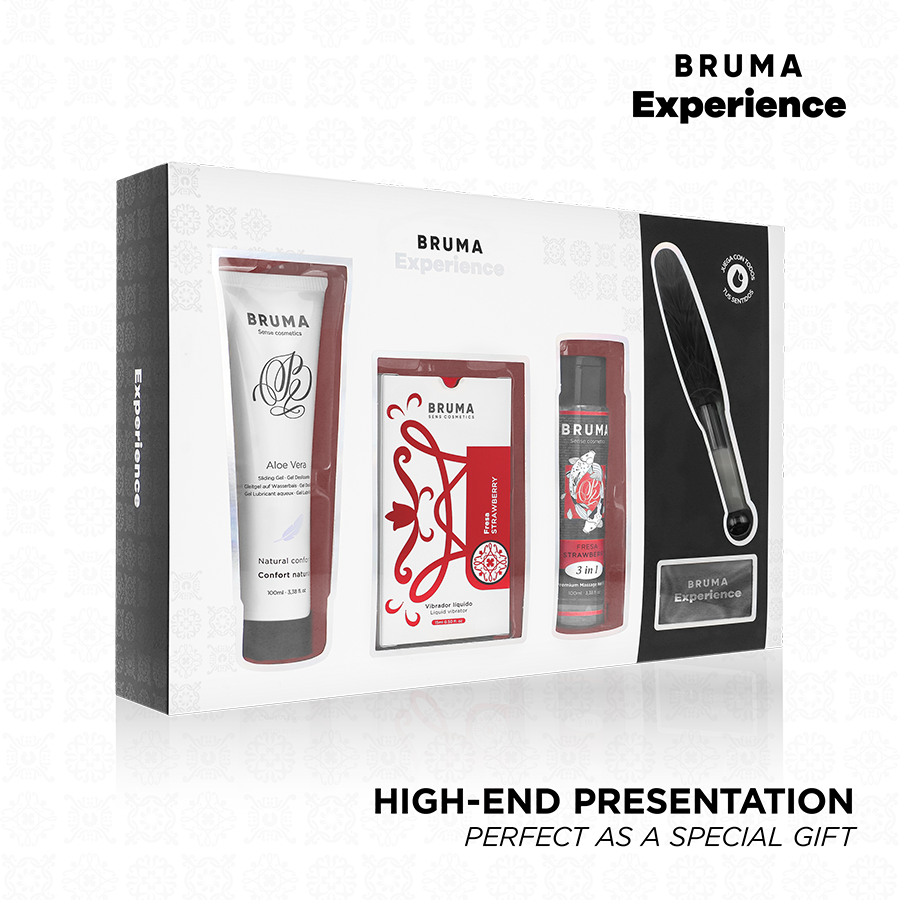 BRUMA XPERIENCE - KIT TENTATION À LA FRAISE DOUCE VIBRO-LUBRIFIANT-HUILE