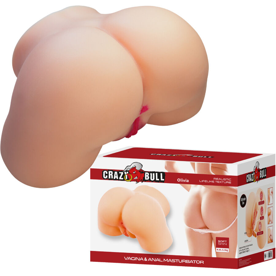 CRAZY BULL - OLIVIA FESSES FÉMININES RÉALISTES VAGIN ET ANAL 5,5 KG