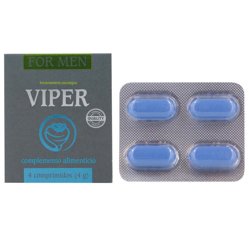 COBECO - VIPER POUR HOMME 4 CAPSULES POUR L'ENERGIE SEXUELLE