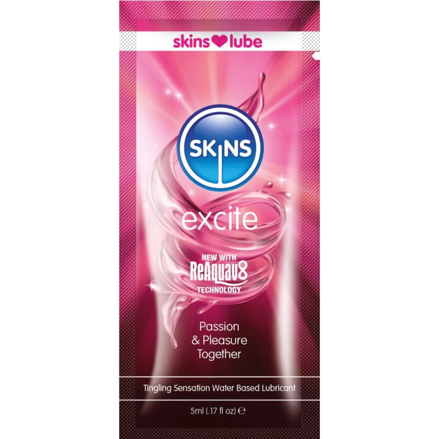SKINS - EXCITE LUBRIFIANT À BASE DEAU DOSE UNIQUE 5 ML