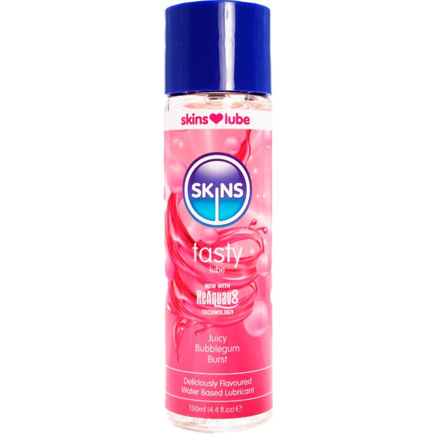 SKINS - LUBRIFIANT À BASE DEAU DÉLICIEUX GOÛT BUBBLEGUM 130 ML