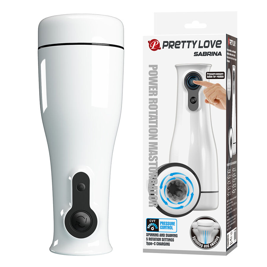 PRETTY LOVE - SABRINA MASTURBATEUR MASCULIN ROTATIF ET À BASCULE